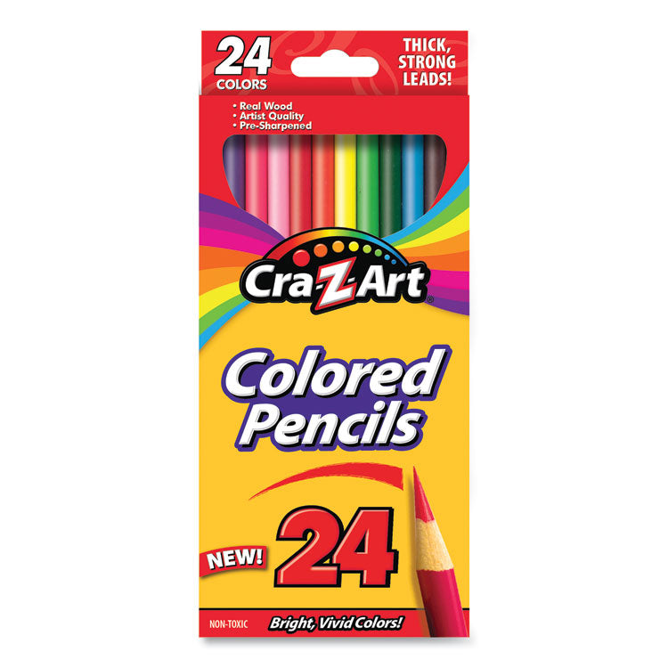 Cra-Z-Art - Colored Pencils, 24 Assorted Lead/Barrel Colors, 24/Set