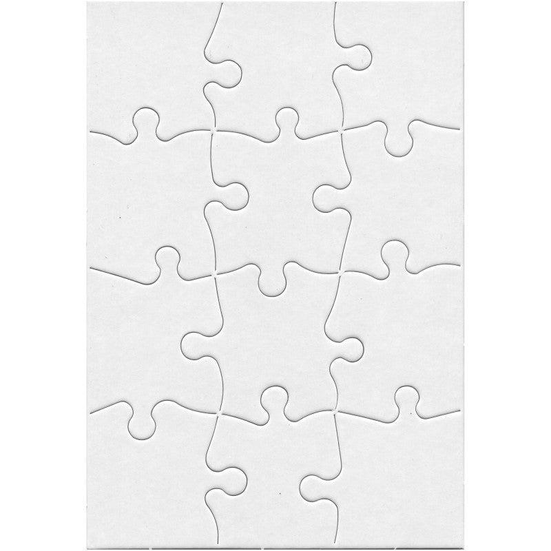 HYGLOSS - Compoz-A-Puzzle®, 5 1/2" x 8" Rectangle, 12-Piece, Pack of 24
