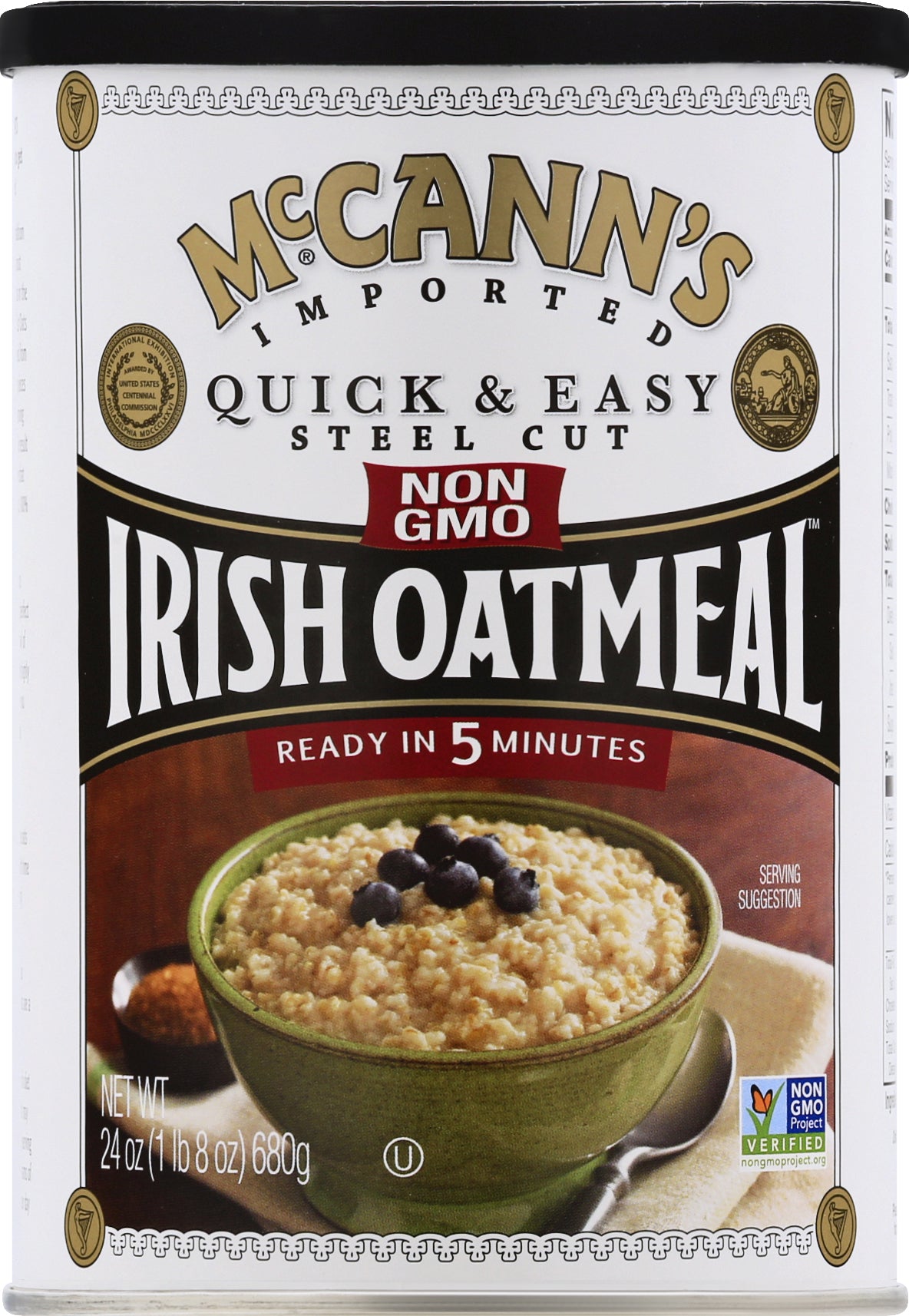 McCanns Steel Cut Oatmeal 24 oz - Case of 12