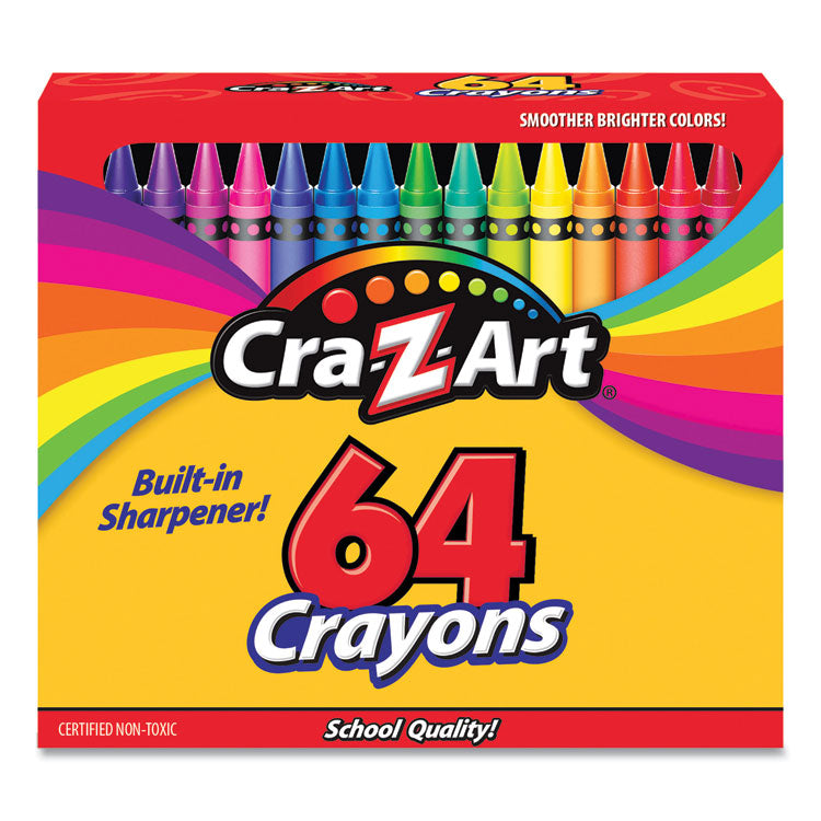 Cra-Z-Art - Crayons, 64 Assorted Colors, 64/Pack