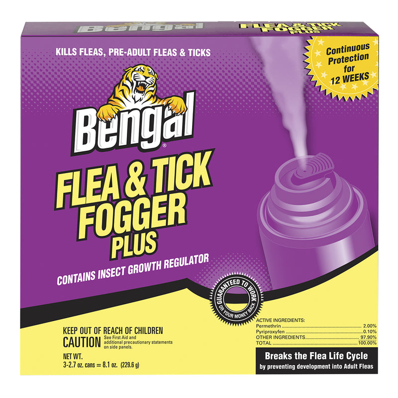 BENGAL - Bengal Plus Flea & Tick Killer Fog 3-2.7 oz - Case of 6