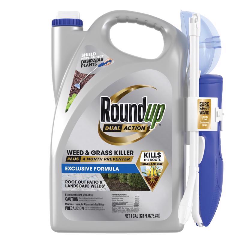 ROUNDUP - Roundup Dual Action Weed and Grass Killer RTU Liquid 1 gal - Case of 4
