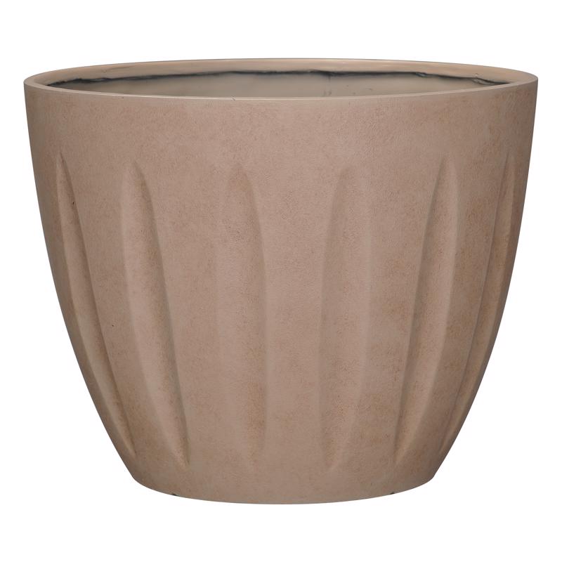 L&G - L&G 13 in. H X 16 in. D Polyresin Spritzer Planter Terra Cotta