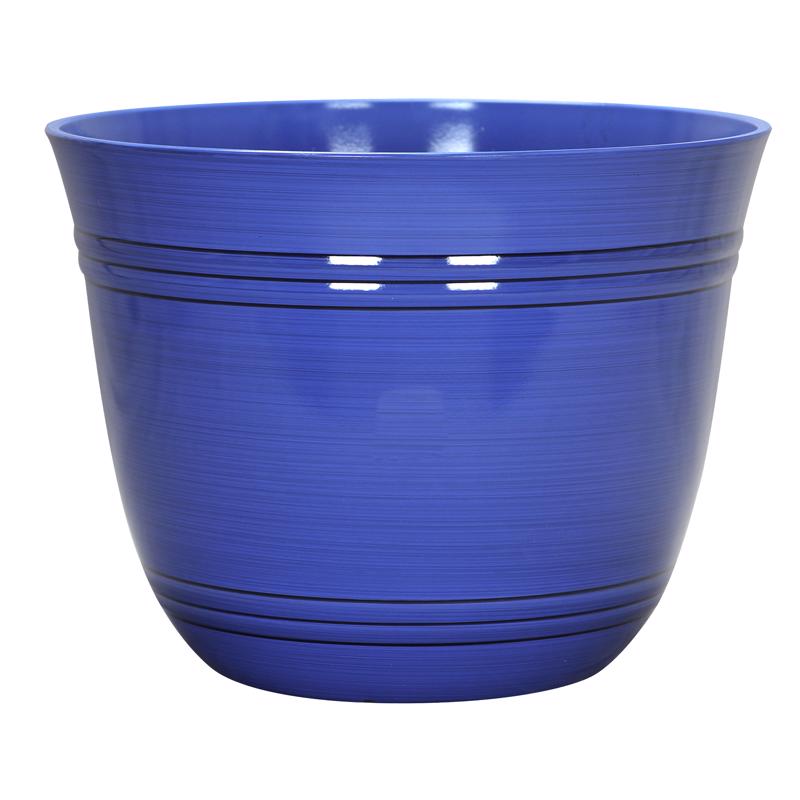 L&G - L&G 11 in. H X 14.5 in. W X 14.5 in. D X 14.5 in. D Polyresin Galileo Planter Cobalt