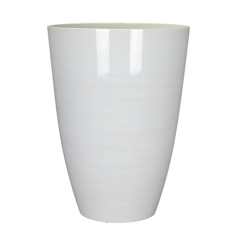 L&G - L&G 22 in. H X 16 in. D Polyresin Baja Planter White