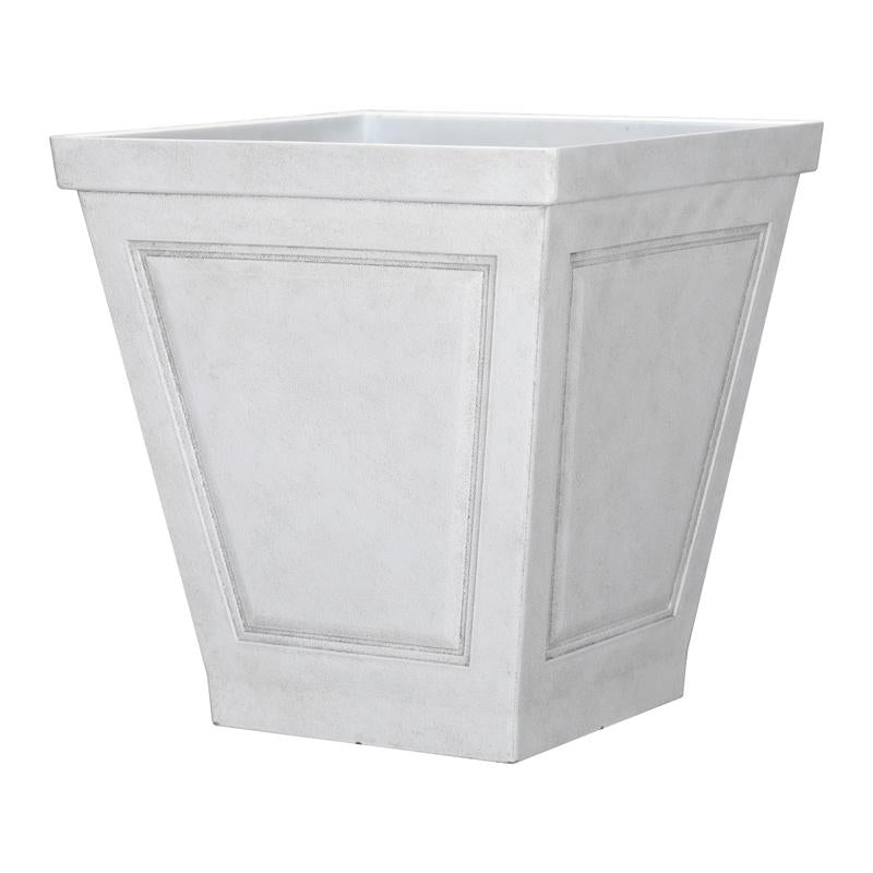 L&G - L&G 16.7 in. H X 16 in. D Polyresin New England Planter White