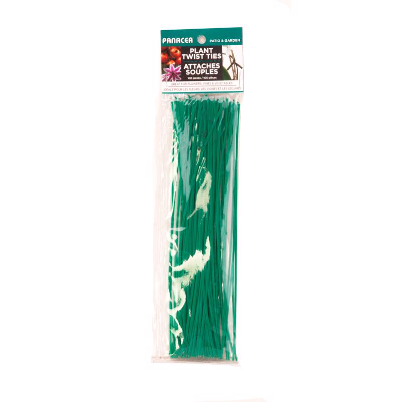 PANACEA - Panacea 8 in. H X 2.8 in. W X 0.5 in. D Green Coated Wire Plant Support Twist Tie