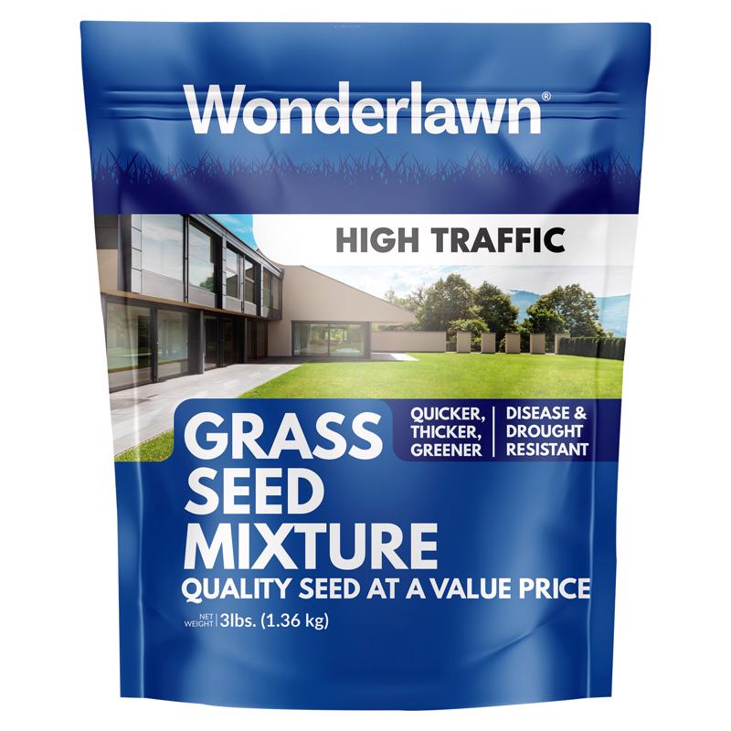WONDERLAWN - Wonderlawn High Traffic Mixed Sun or Shade Grass Seed 3 lb