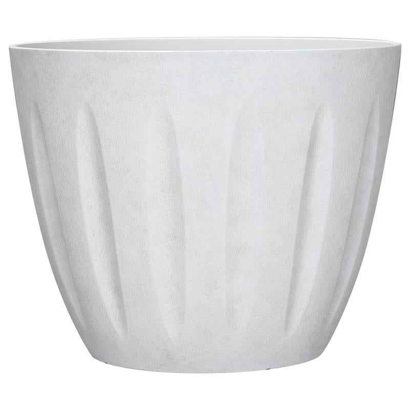 L&G - L&G 12.8 in. H X 16 in. W X 16 in. D X 16 in. D Polyresin Spritzer Planter White