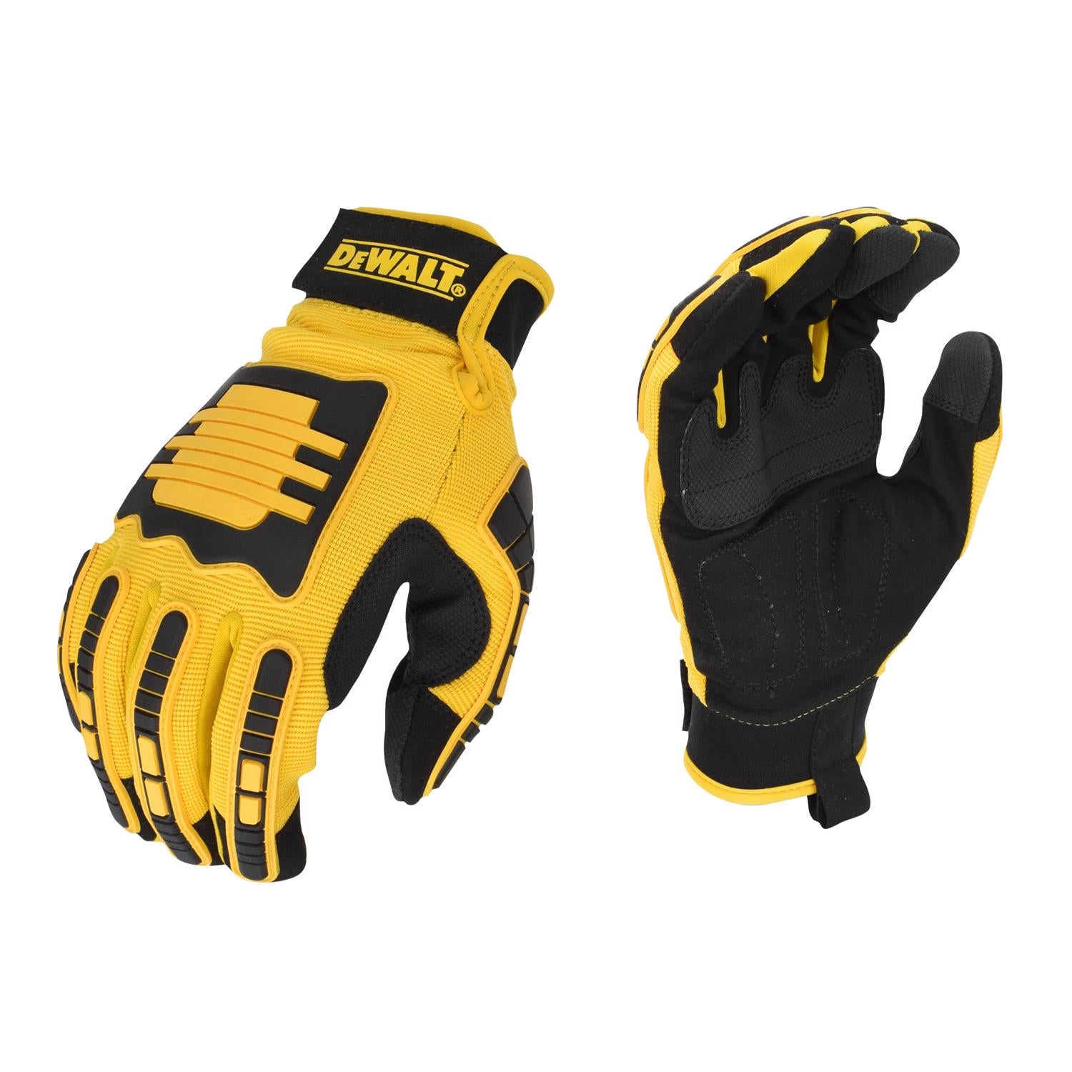 DeWalt Unisex Indoor/Outdoor Mechanic Mechanic's Glove Black/Yellow L 1 pair