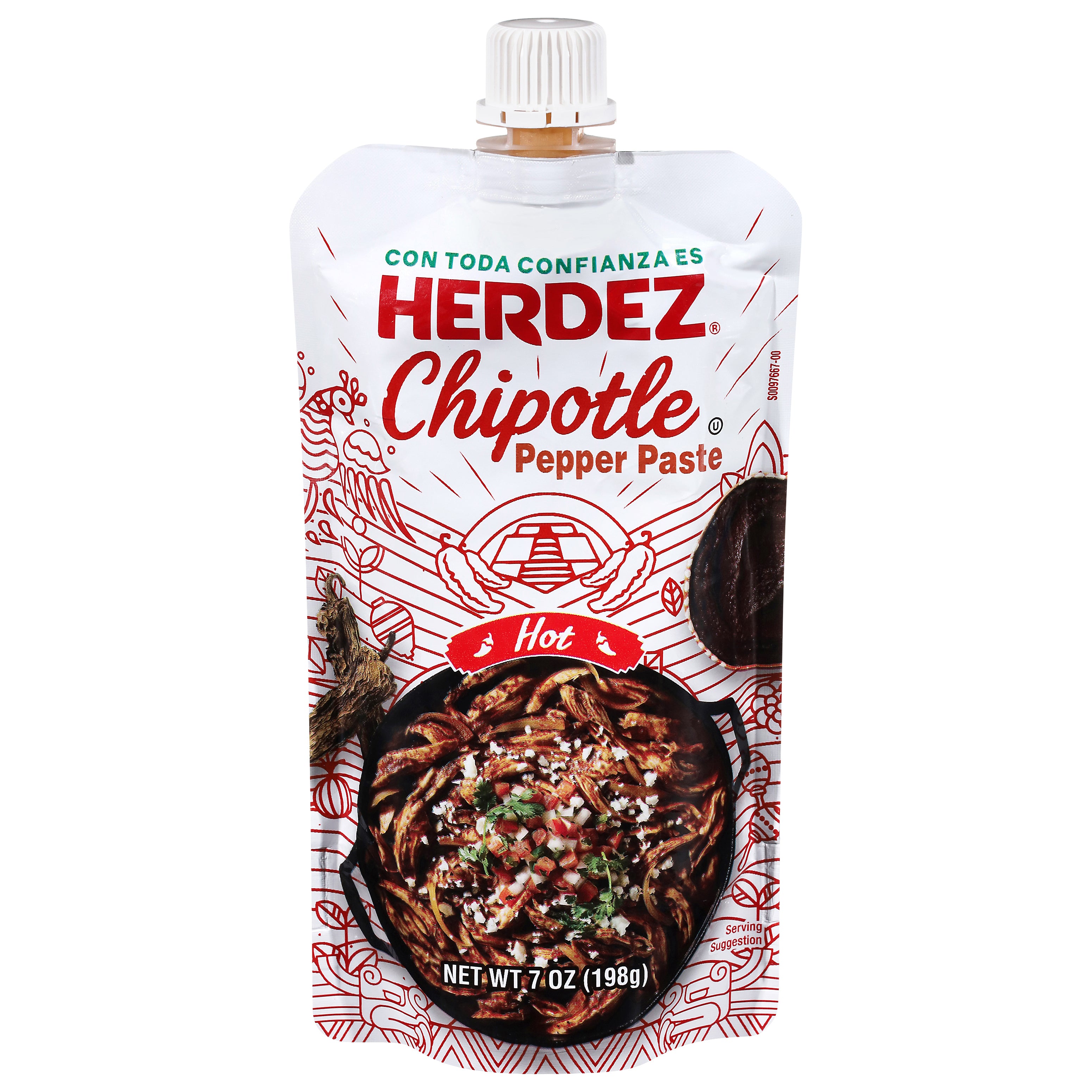 Herdez Chipotle Hot Pepper Paste 7 oz - Case of 8