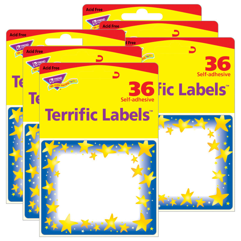 TREND - Star Brights Terrific Labels™, 36 Per Pack, 6 Packs