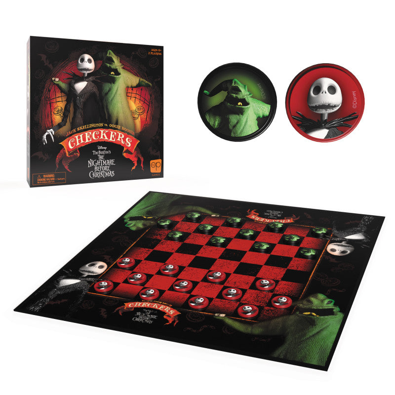 USAOPOLY - Checkers: Disney Tim Burton The Nightmare Before Christmas
