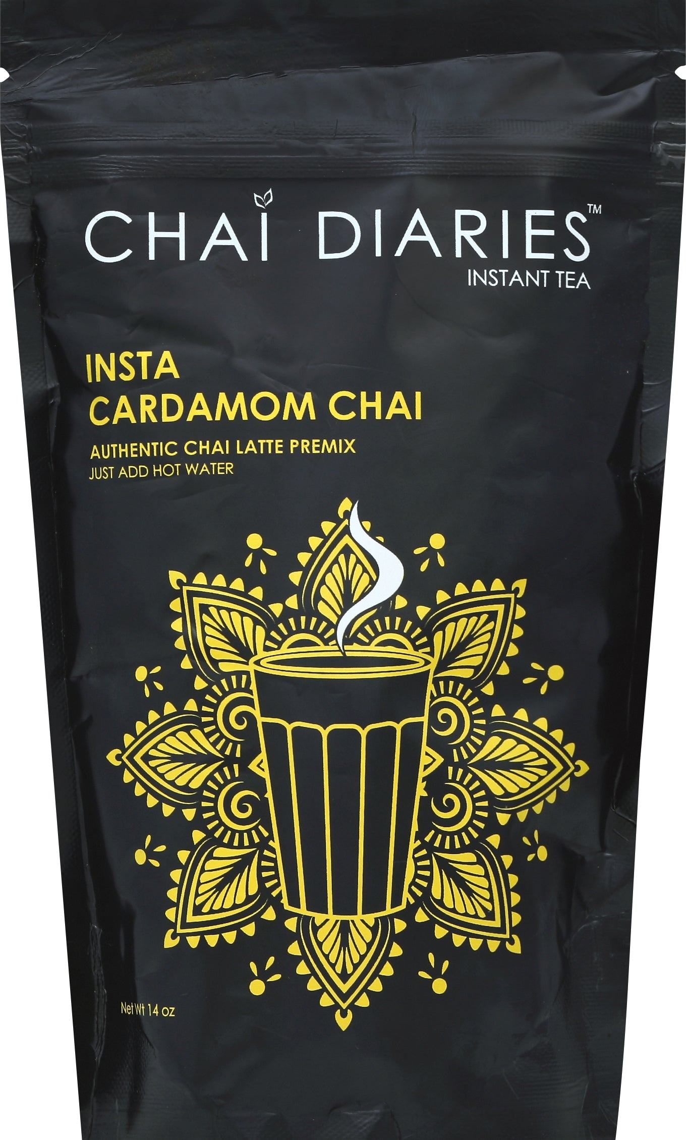 Chai Diaries Instant Tea Insta Cardamom Chai - Case of 6 - 14 oz