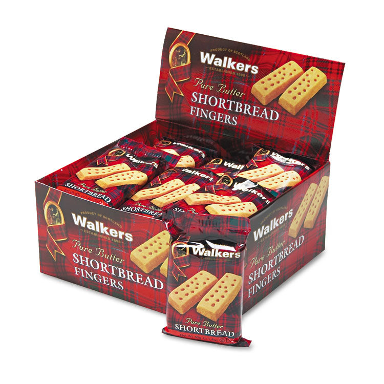 Walkers - Shortbread Cookies, 2/Pack, 24 Packs/Box
