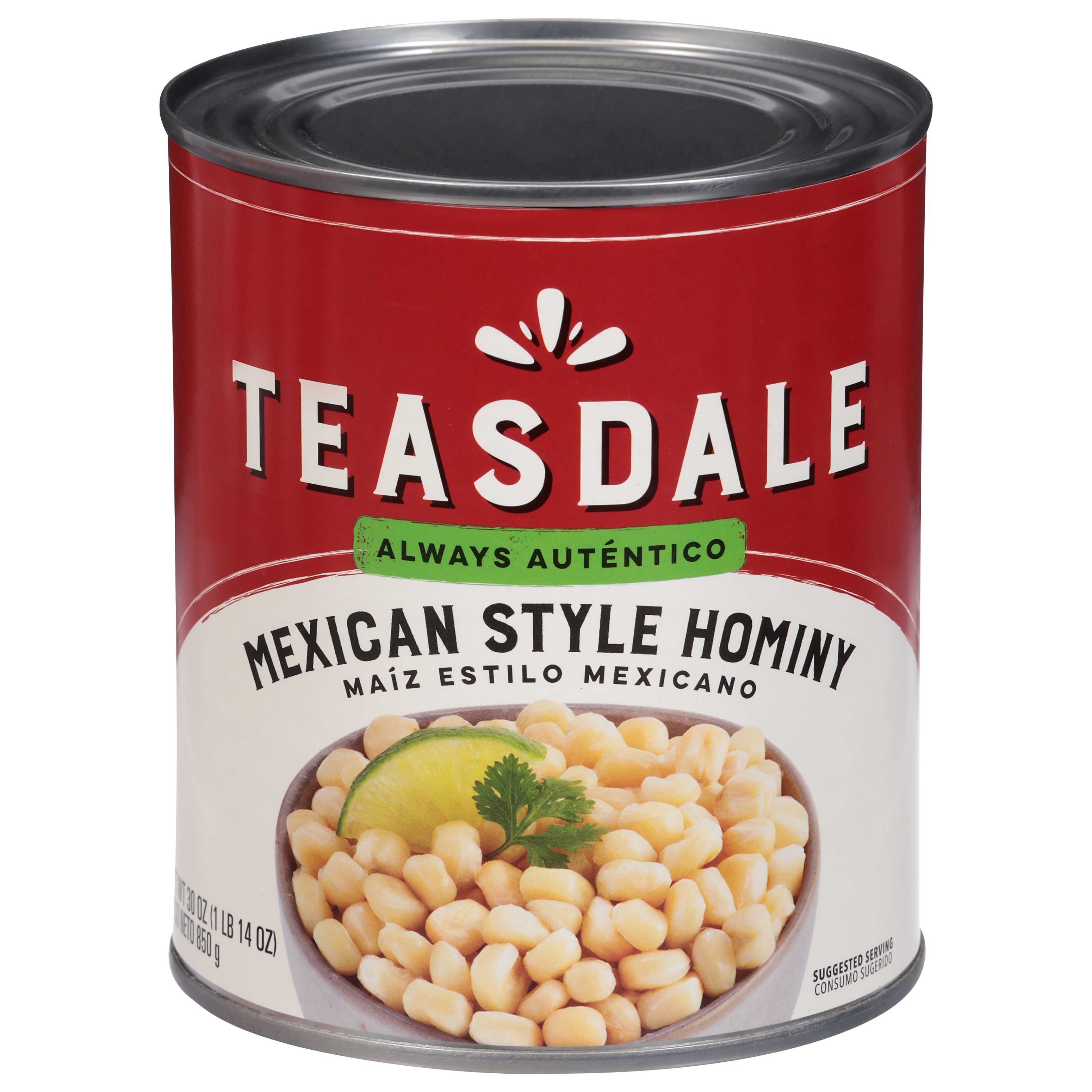 Teasdale Mexican Style Hominy 30 oz - Case of 12
