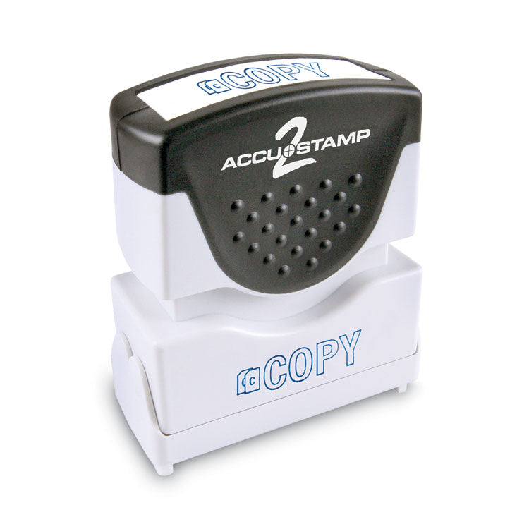 ACCUSTAMP2 - Pre-Inked Shutter Stamp, Blue, COPY, 1.63 x 0.5
