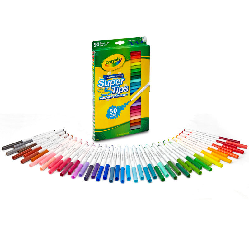 Super Tips Washable Markers, Pack of 50
