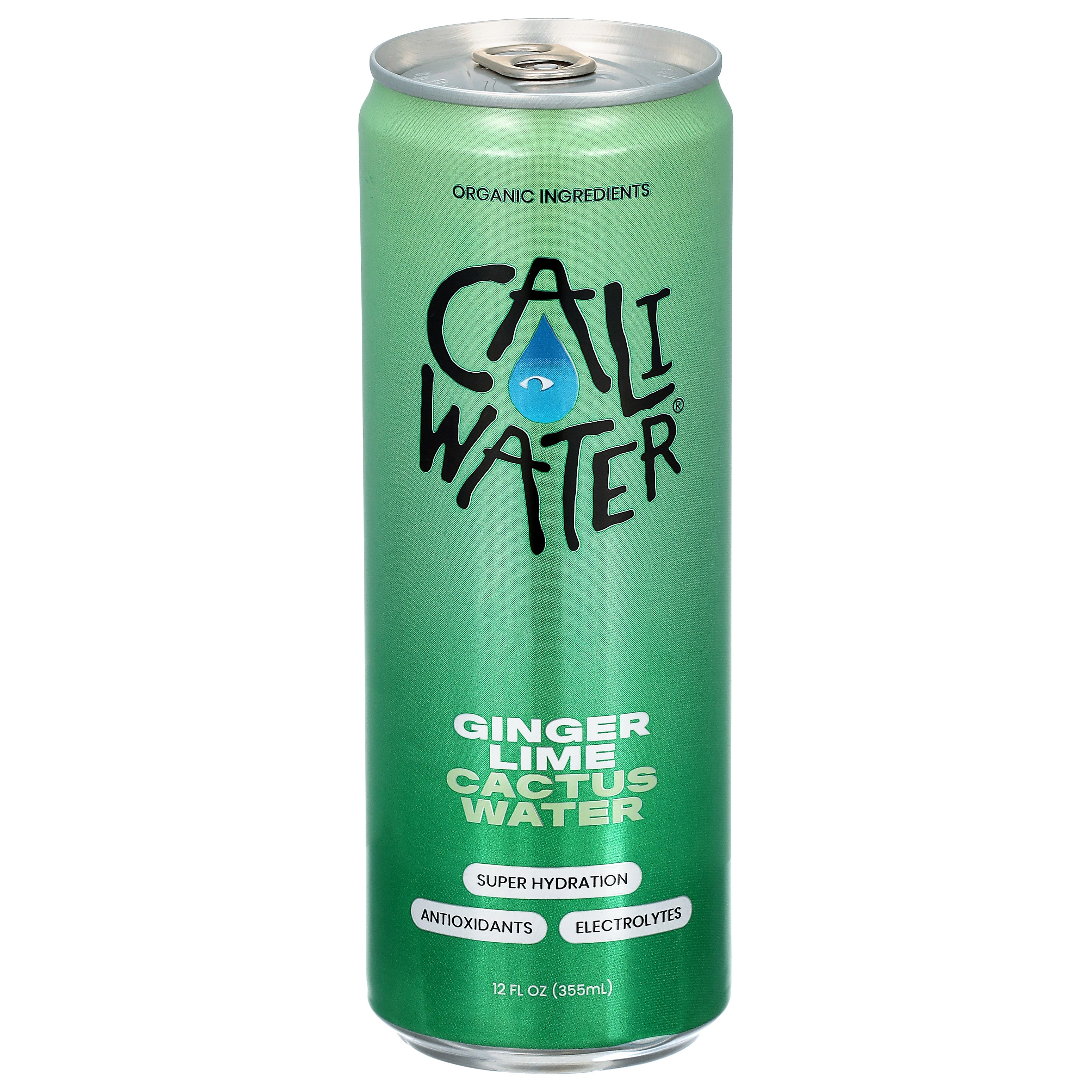 Caliwater Ginger Lime Cactus Water 12 fl oz - Case of 12