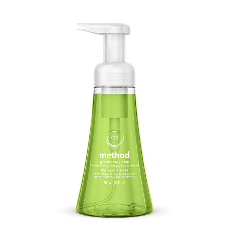 Method - Foaming Hand Wash, Green Tea/Aloe, 10 oz Pump Bottle, 6/Carton