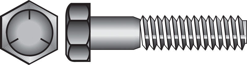 HILLMAN - Hillman 1/4 in. D X 5 in. L Heat Treated Zinc Steel Hex Head Cap Screw 100 pk