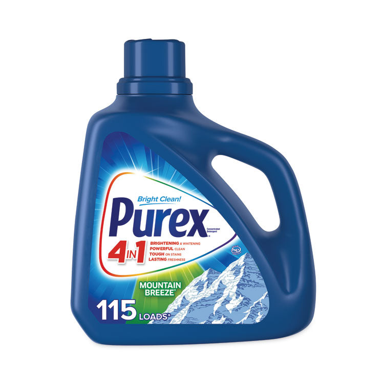 Purex - Liquid Laundry Detergent, Mountain Breeze, 150 oz Bottle, 4/Carton