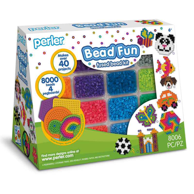 PERLER - Bead Fun Fused Bead Activity Kit & Storage Trays, 8006 Pieces