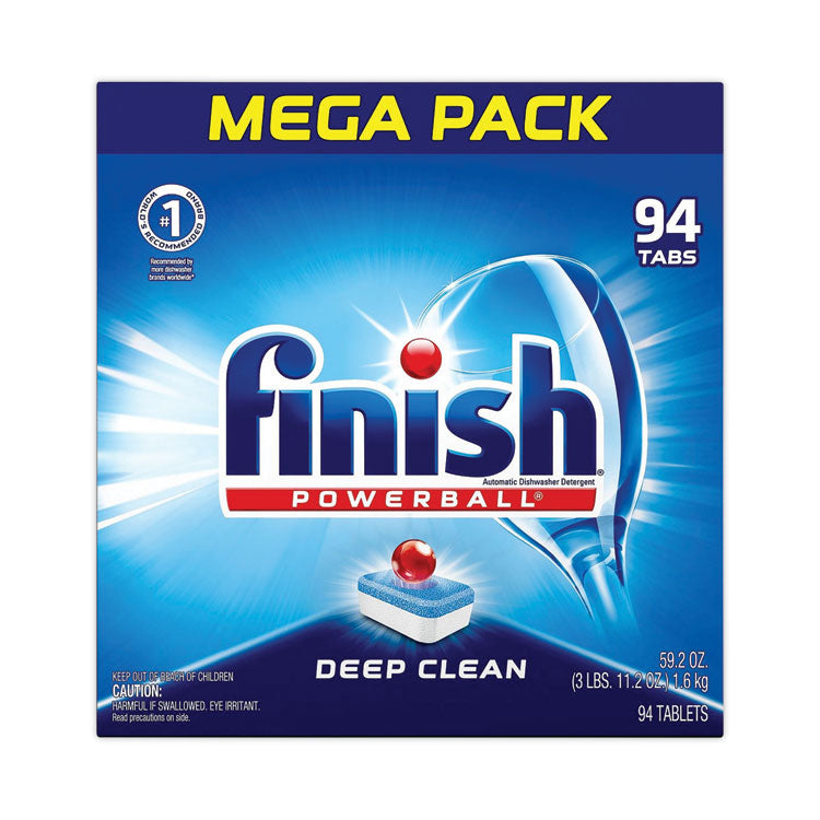 FINISH - Powerball Dishwasher Tabs, Fresh Scent, 94/Box, 4 Boxes/Carton