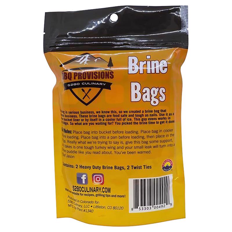 5280 CULINARY - 5280 Culinary BBQ Provisions Clear HPPE Brine Bag 3 gal