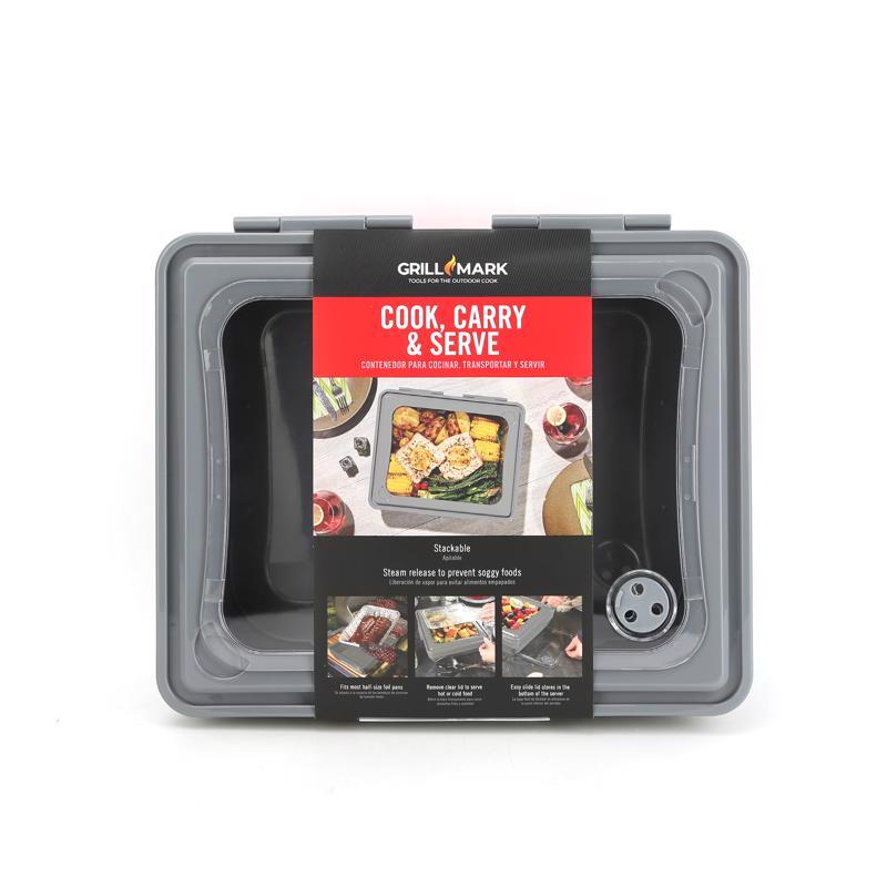 GRILL MARK - Grill Mark Gray Food To Go Container 1 pk