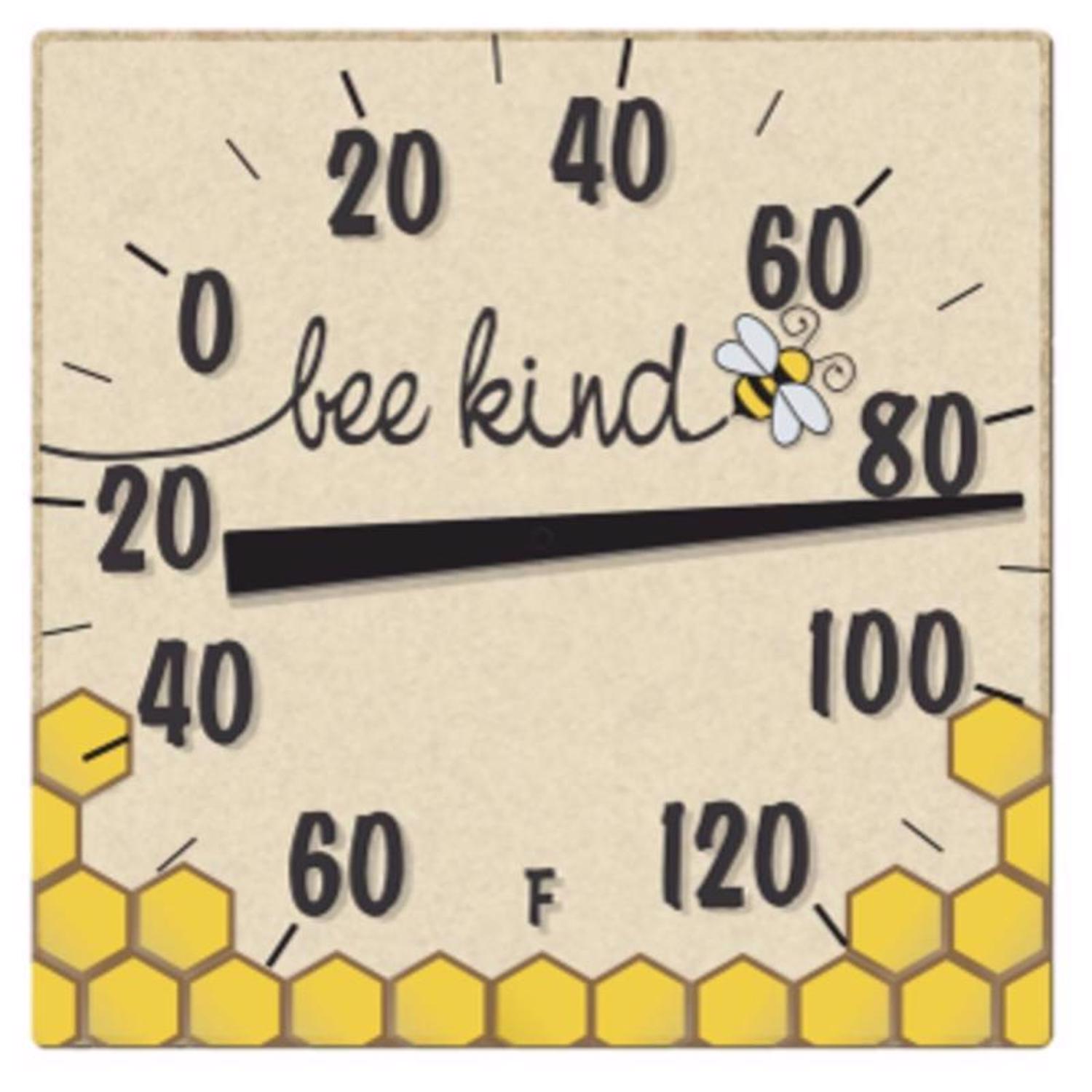 Taylor Bee Kind Thermometer Ceramic Multicolored 8 in. - Case of 6