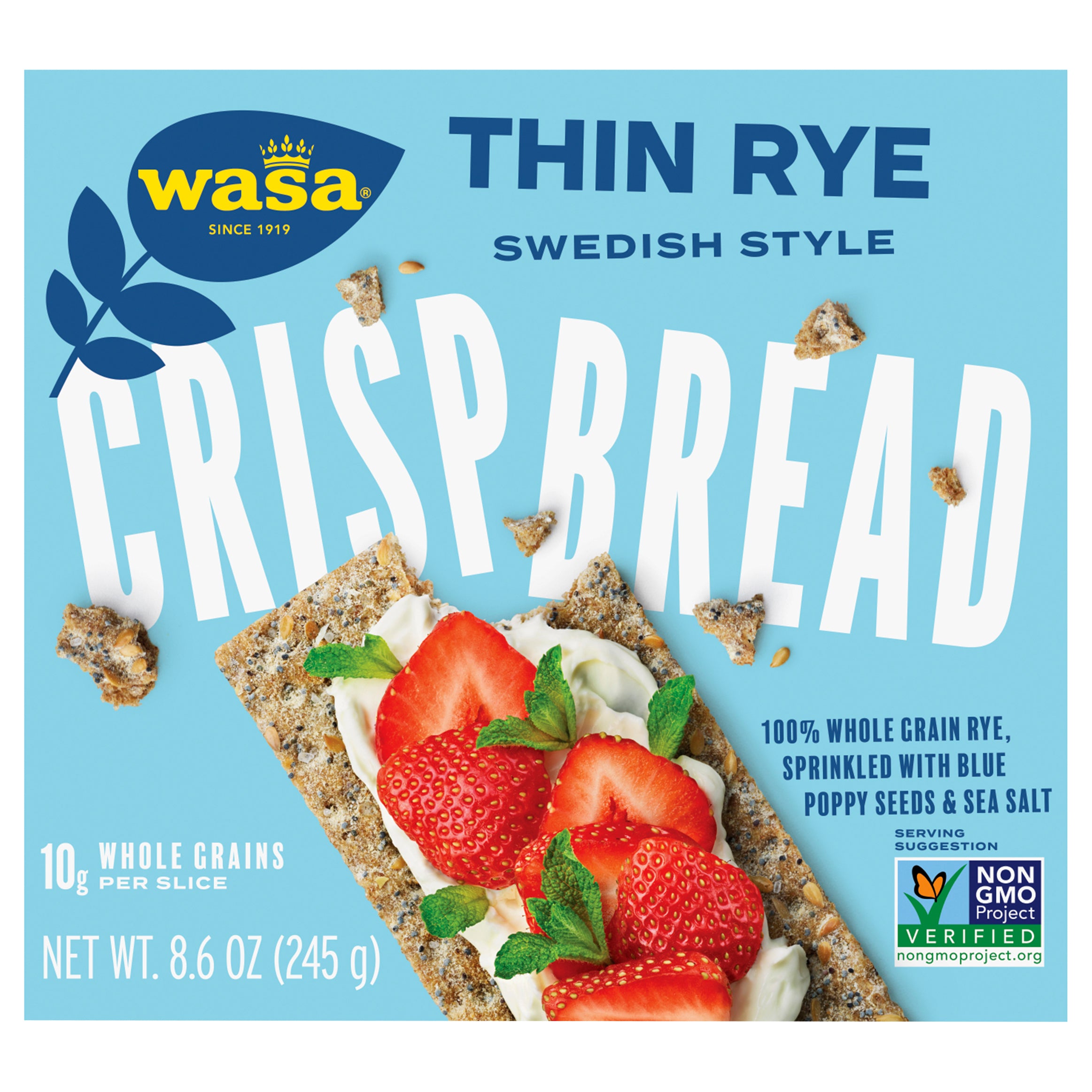 Wasa Thin Rye Crispbread 8.6 oz - Case of 12