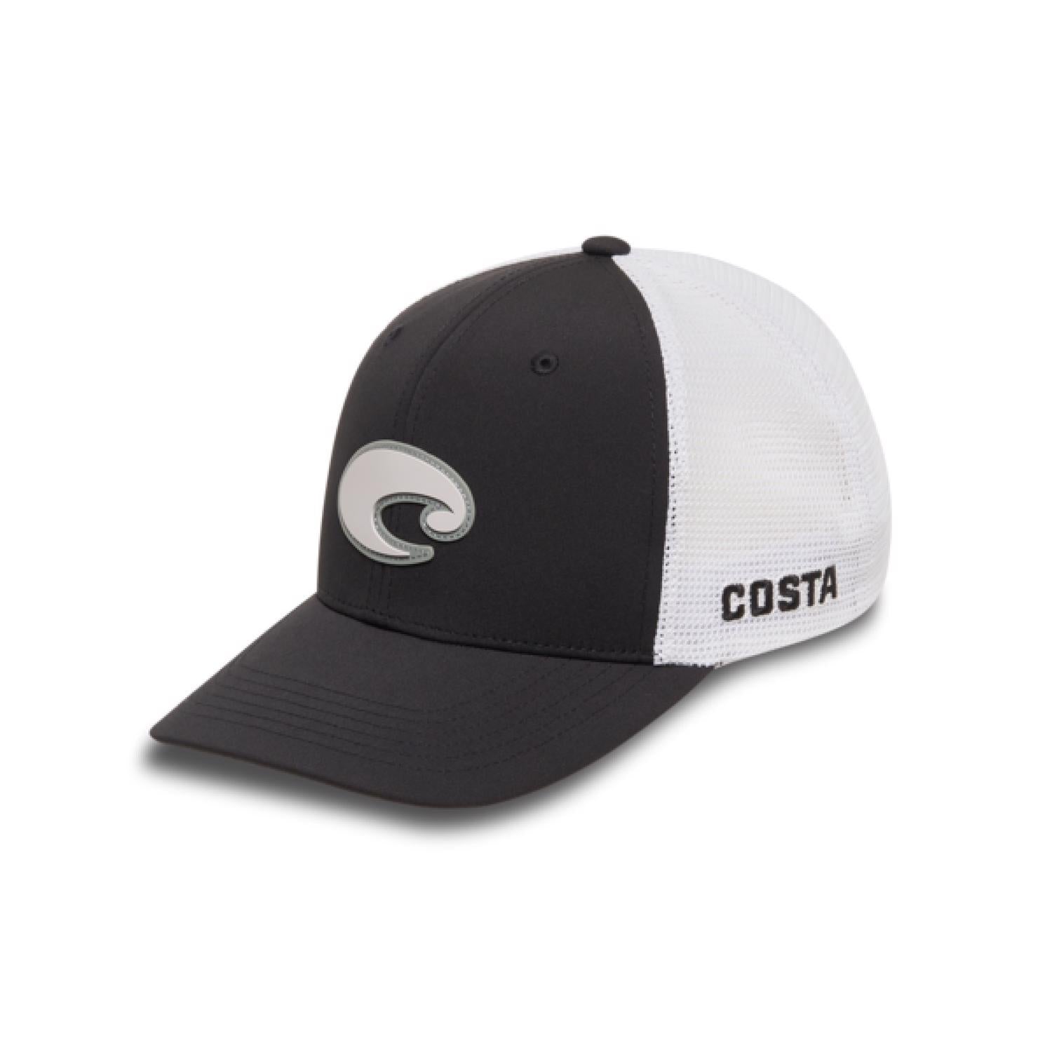 Costa Poly Performance Trucker Hat Black/White L/XL