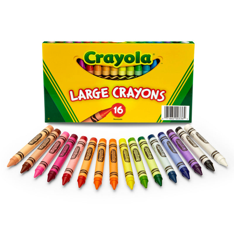 Large Crayons, Classic Colors, 16 Count