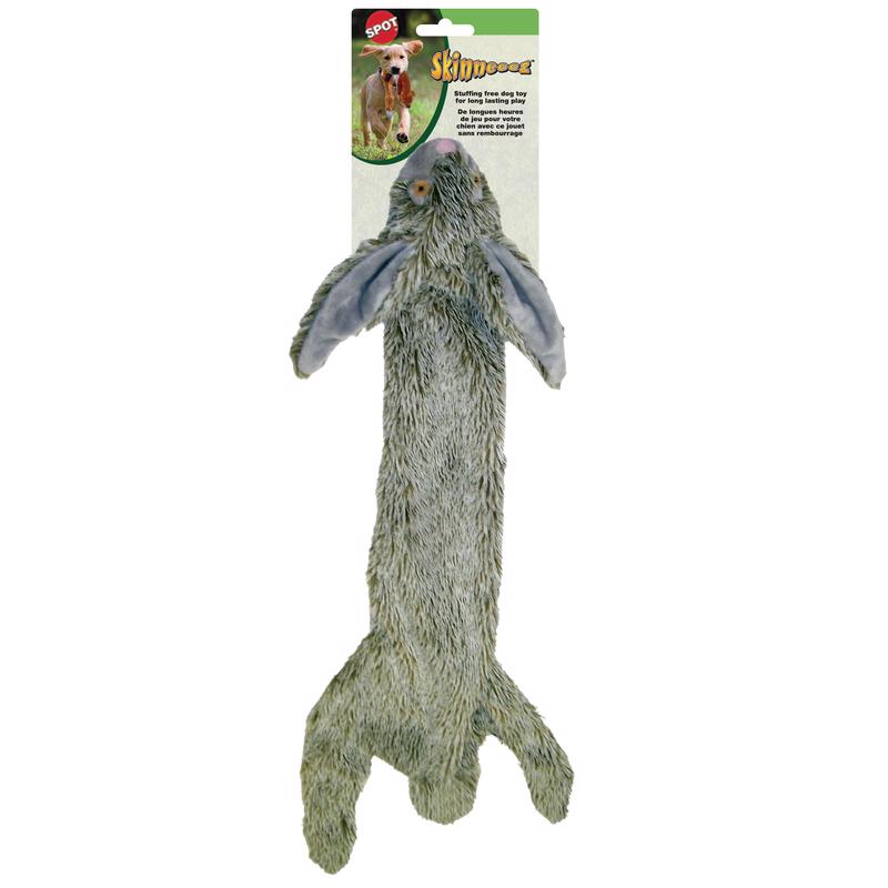 SPOT - Spot Skinneeez Gray Plush Rabbit Dog Toy Medium 1 pk