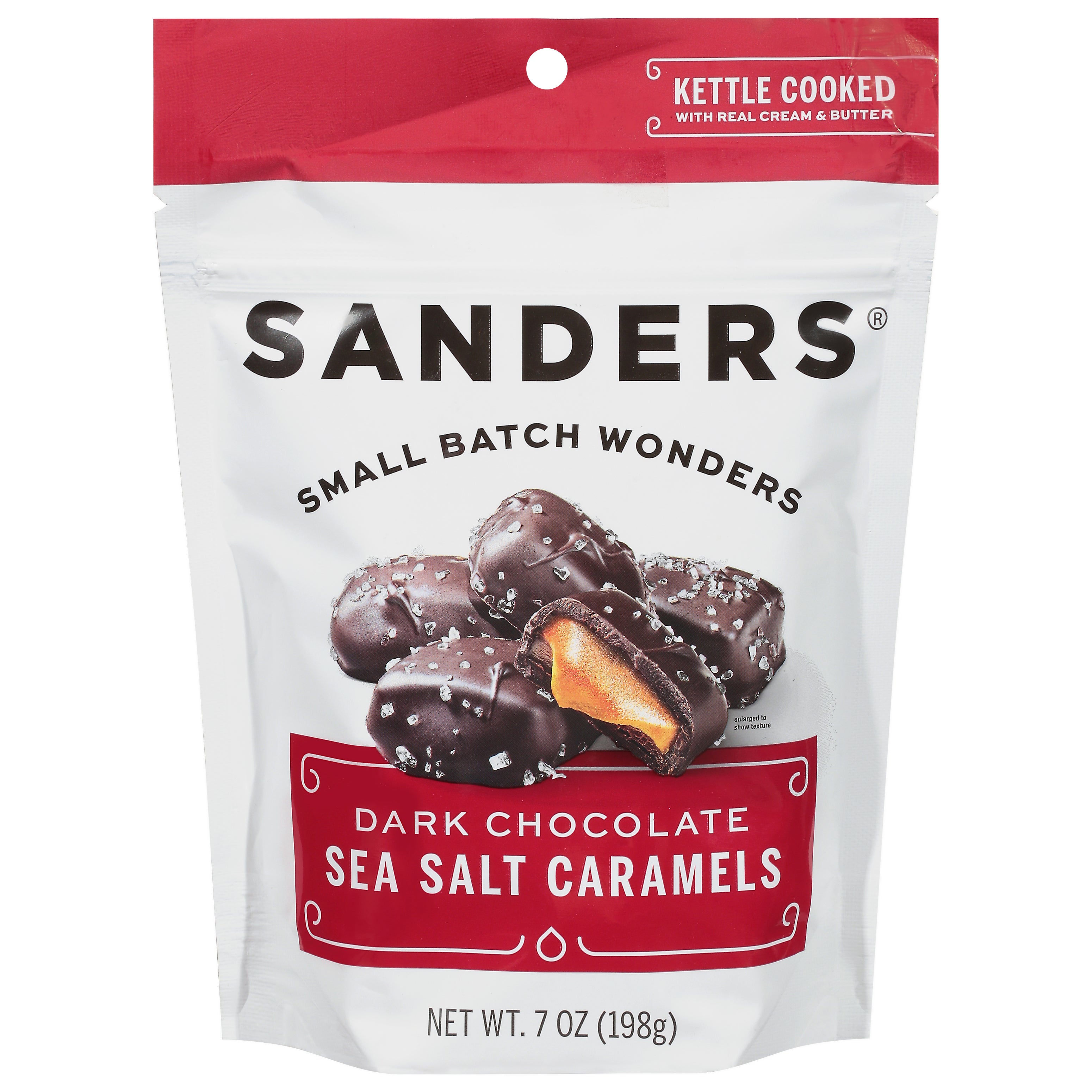 Sanders Sea Salt Caramels Dark Chocolate 7 oz - Case of 6