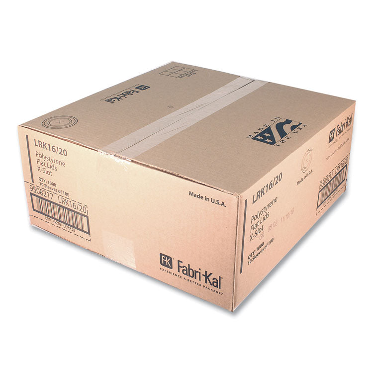 Fabri-Kal - RK Cup Lids, Fits 16 oz to 20 oz Cups, Translucent, 1,000/Carton