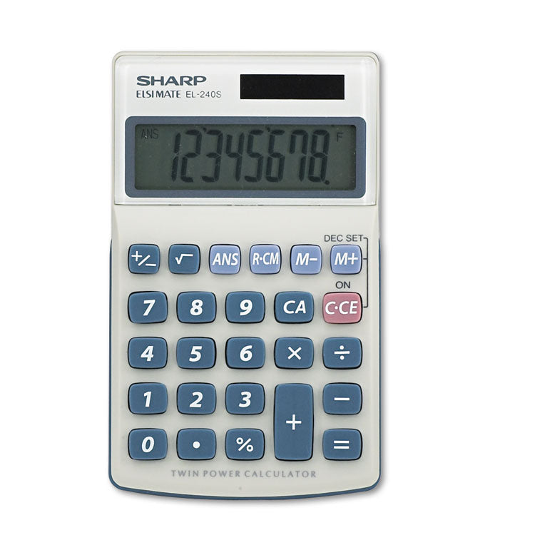 Sharp - EL240SB Handheld Business Calculator, 8-Digit LCD