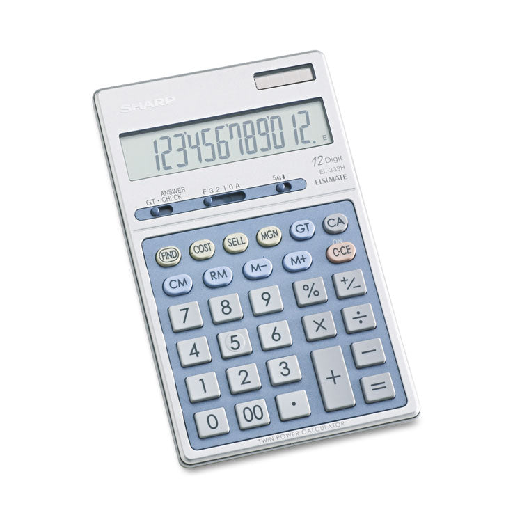 Sharp - EL339HB Executive Portable Desktop/Handheld Calculator, 12-Digit LCD