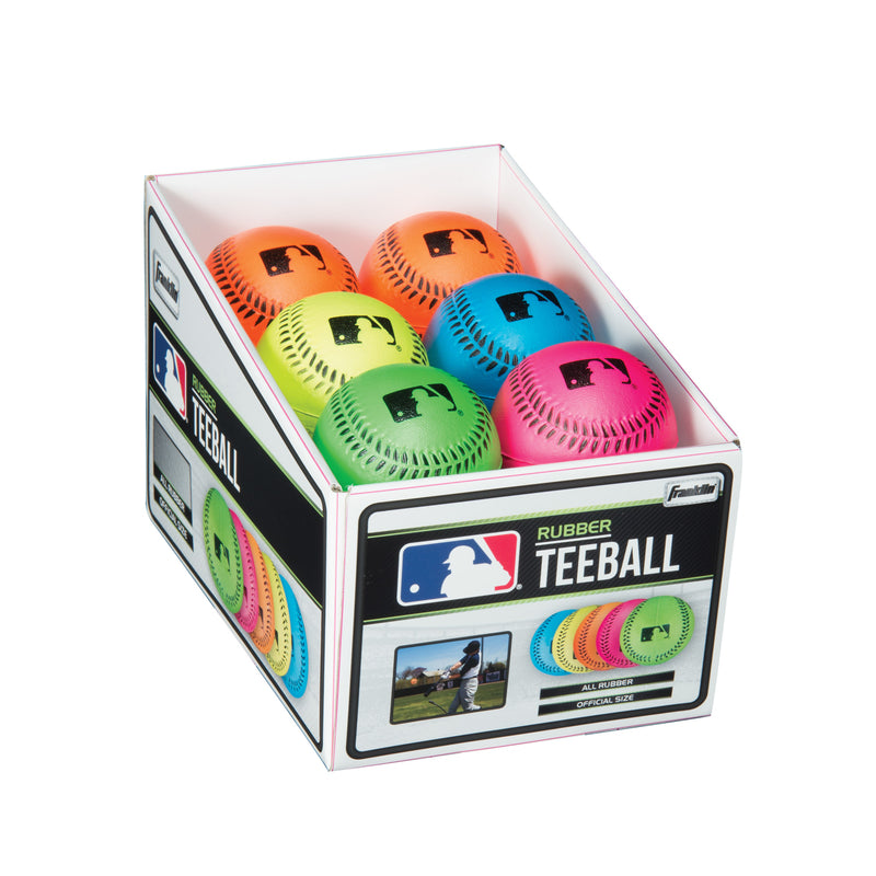 FRANKLIN - Franklin Pro Brite Assorted Neon Rubber T-Ball 9 in. 1 pk - Case of 12