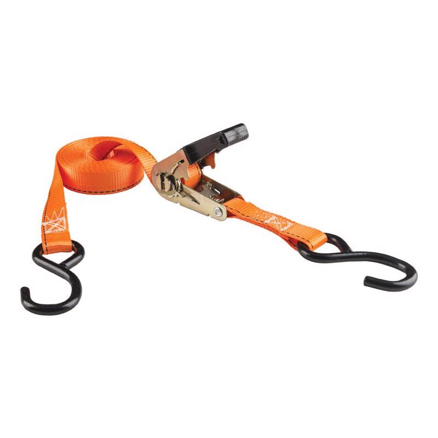 Keeper 1 in. W X 15 ft. L Orange Tie Down w/Ratchet 500 lb 2 pk - Case of 4
