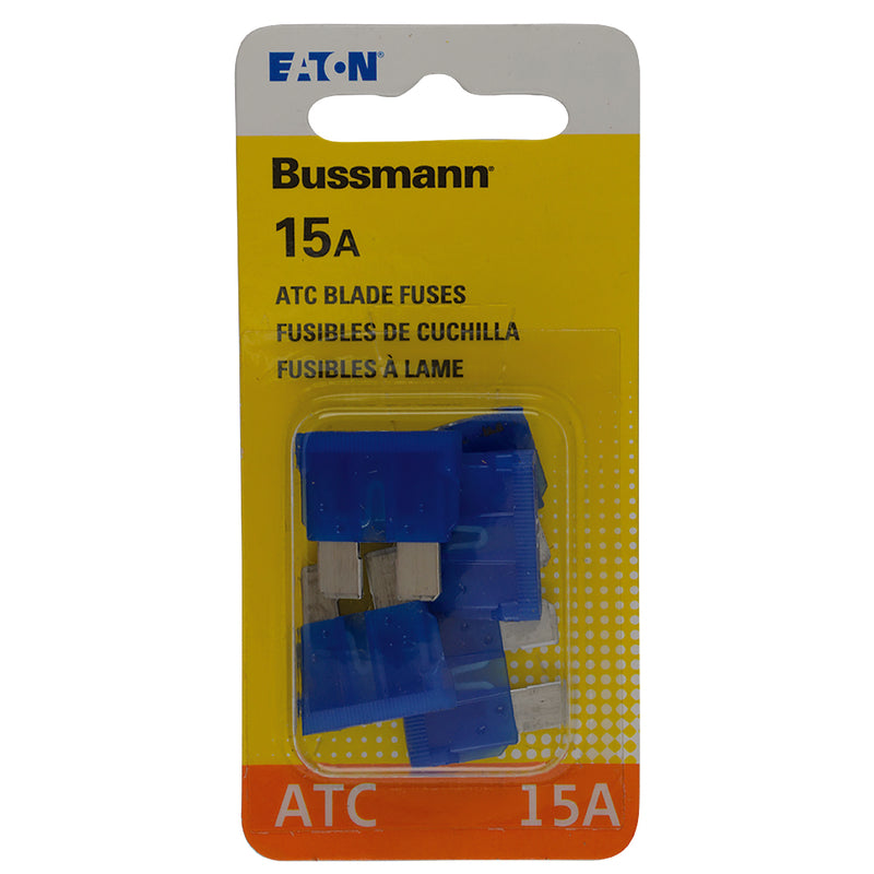 BUSS - Bussmann 15 amps ATC Blue Blade Fuse 5 pk - Case of 5