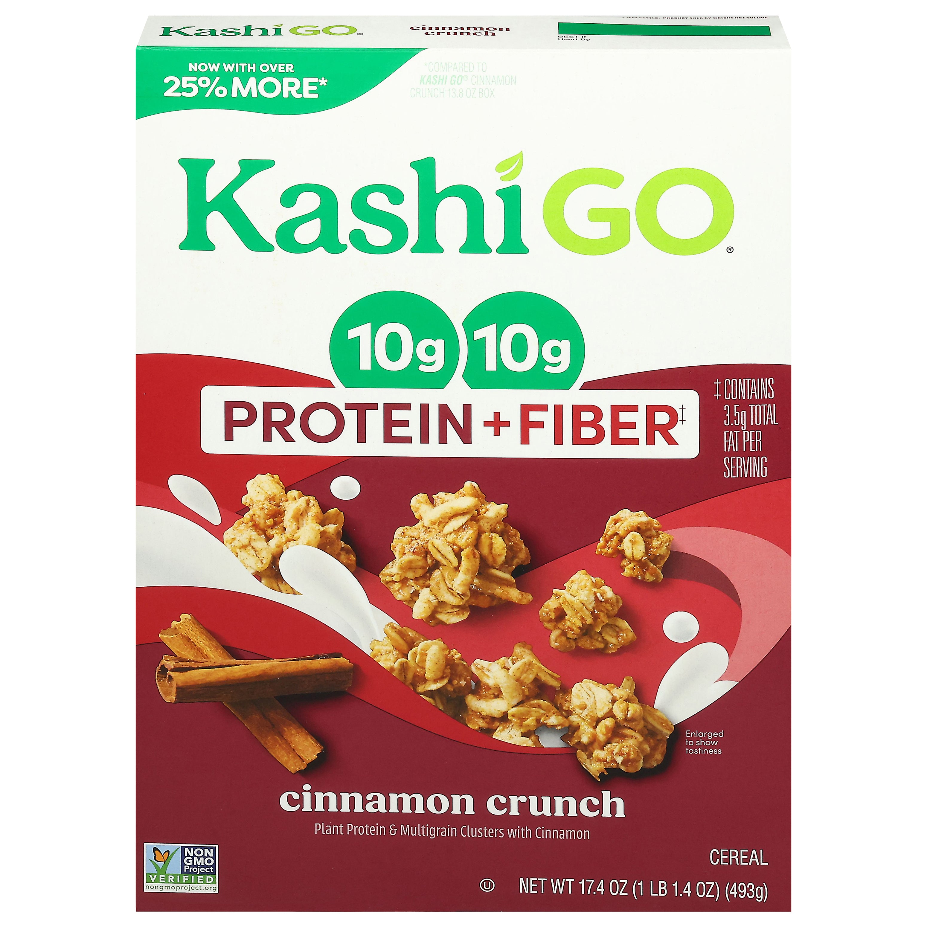 Kashi Go Cinnamon Crunch Cereal 17.4 oz - Case of 10