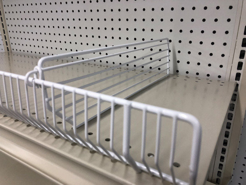 TRION - White Steel Shelf Divider 3 in. H X 13 in. L 20 pk