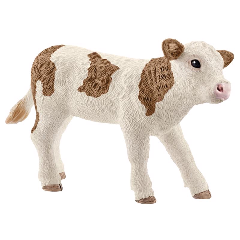 SCHLEICH - Schleich Farm World Simmental Calf Toy Plastic Brown/White - Case of 5