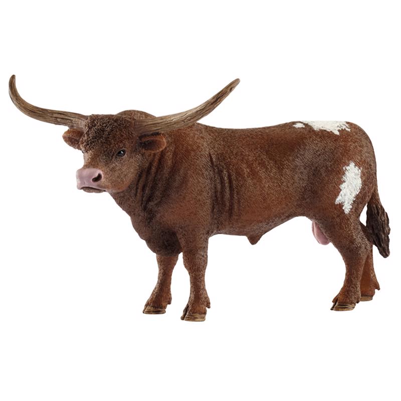 SCHLEICH - Schleich Farm World Texas Longhorn Bull Toy Plastic Brown/White - Case of 5