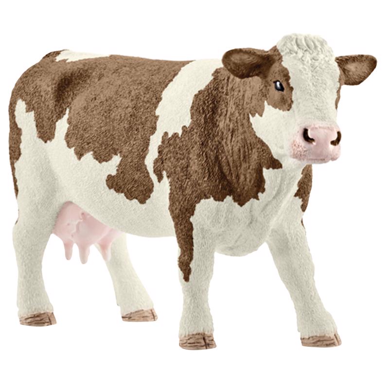 SCHLEICH - Schleich Farm World Simmental Cow Toy Plastic Brown/White - Case of 5