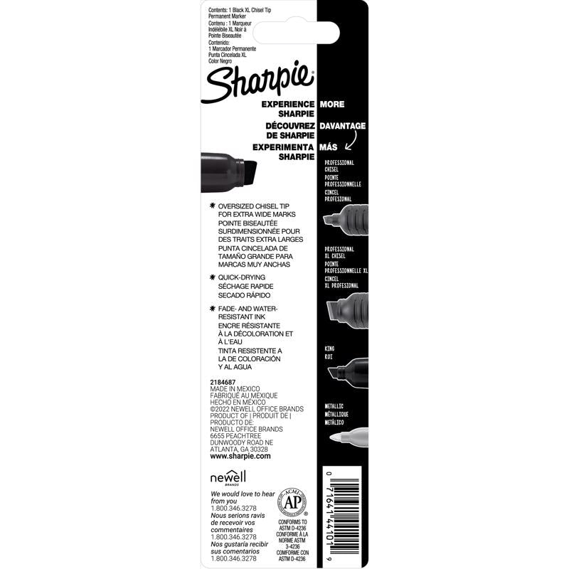 MAGNUM 44 - Sharpie Magnum Black Chisel Tip Permanent Marker 1 pk