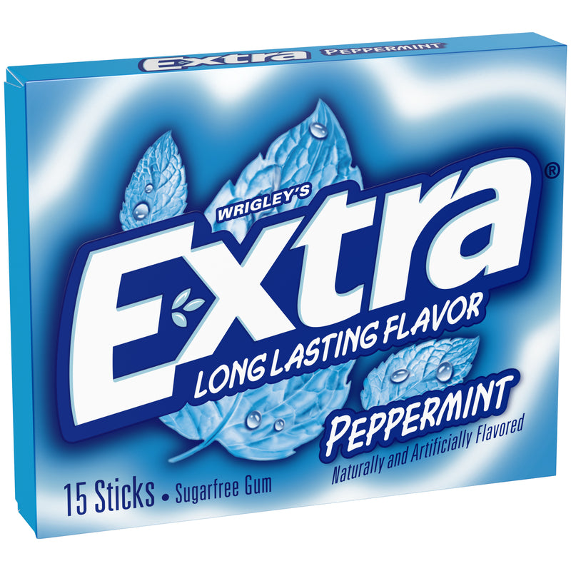 WRIGLEY'S - Wrigley's Extra Sugar Free Peppermint Chewing Gum 15 pc 0.11 oz - Case of 10