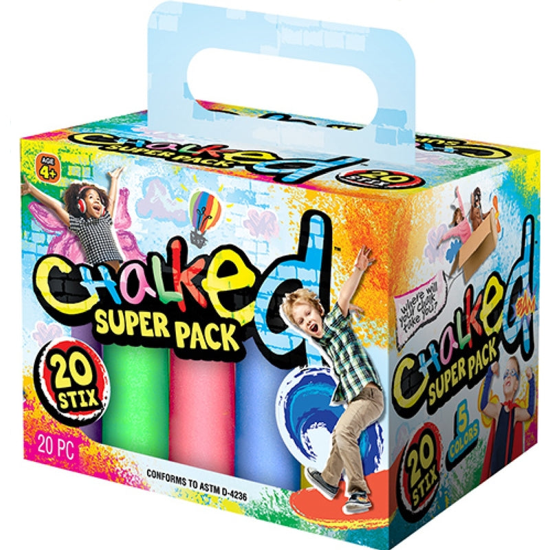 JA-RU - Ja-Ru Sidewalk Chalk Assorted 20 pc - Case of 6
